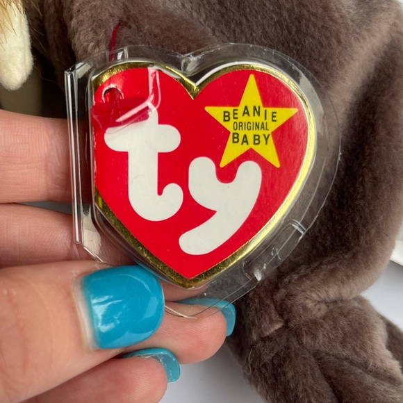 TY Beanie Babie "Jolly" Extremely RARE with Two Tush Tags! Dual US & Canadian - Picture 8 of 12
